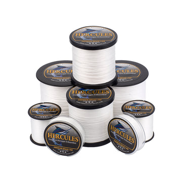 HERCULES White Fade Free Fishing Line 8 Strands 10LB-120LB PE Braided Fishing Line